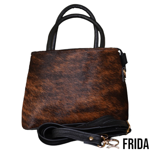 Frida, 100% Leather and Cow Hide Handbag