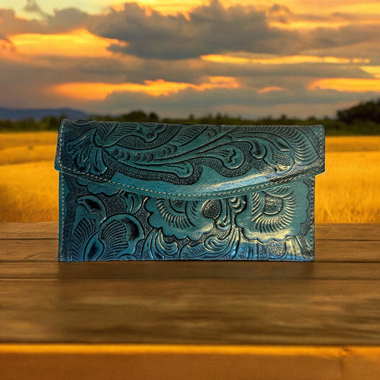 Blue Leather wallet