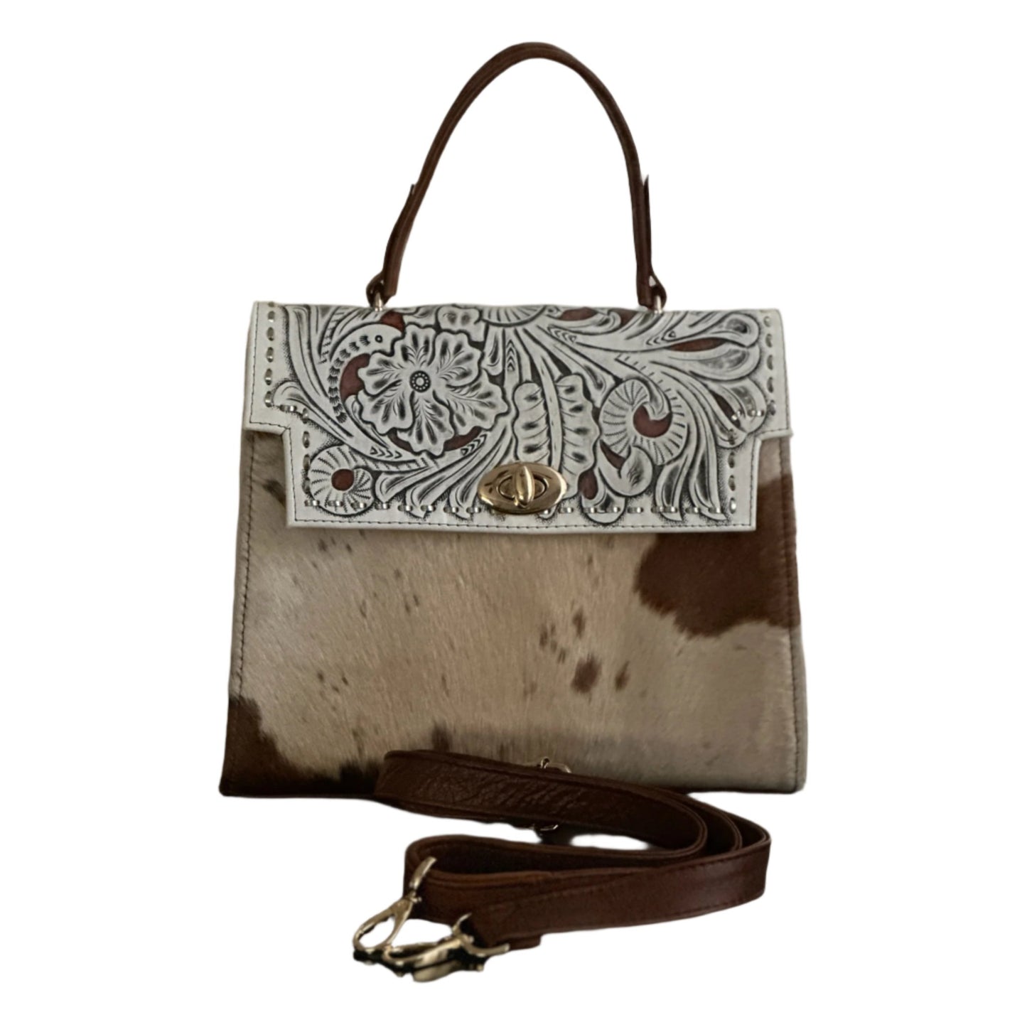 Cow Hide Handcrafted leather Handbag